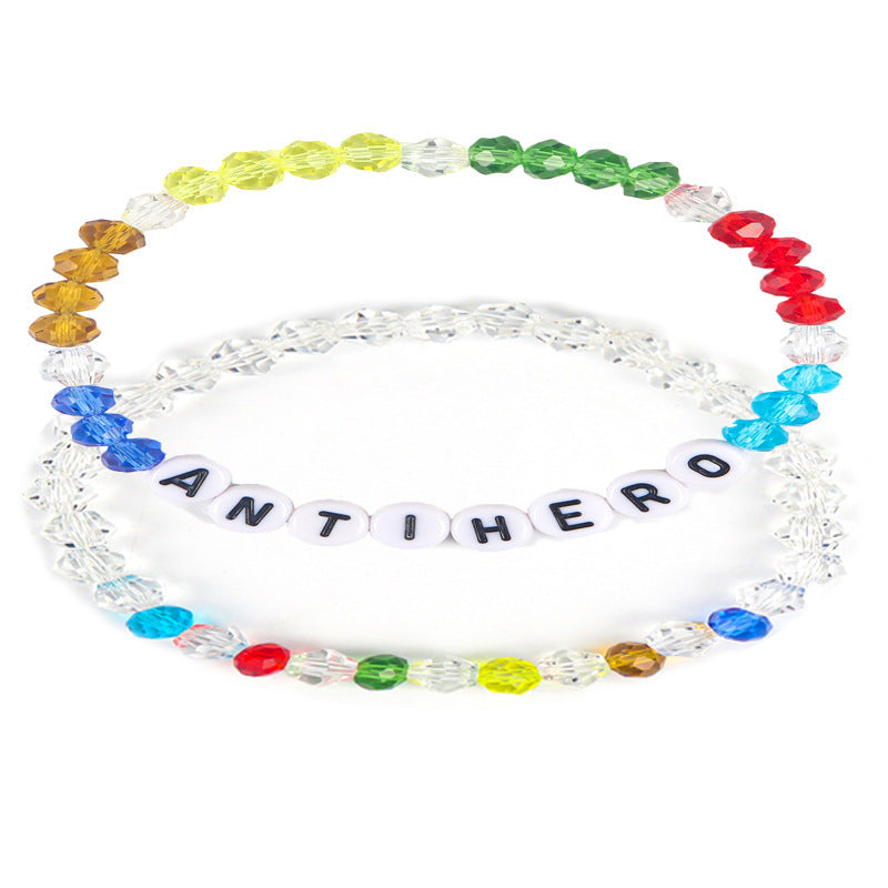 Wholesale Taylor English Name Crystal Bead Bracelet